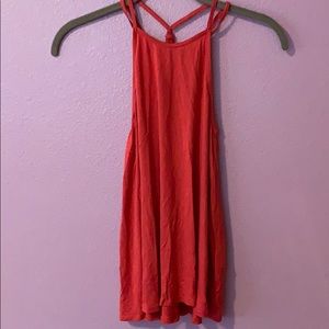 Pinkish/red racer back tank top